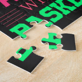 Nooit een meisje onderschatten dat Basketball spee Legpuzzel (Zijkant)