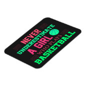 Nooit een meisje onderschatten dat Basketball spee Magneet (Linkerzijde)