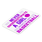 Nooit een meisje onderschatten dat Basketball spee Magneet (Linkerzijde)