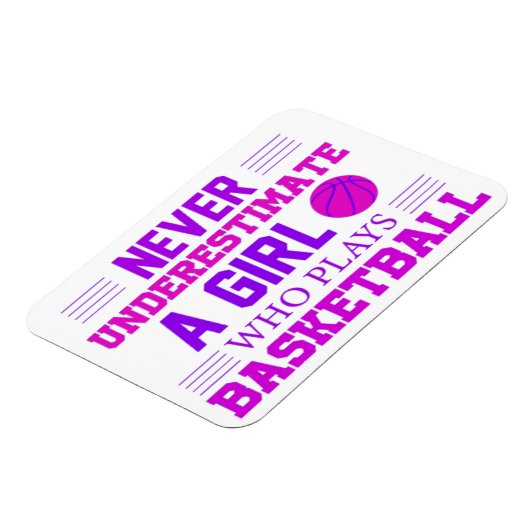 Nooit een meisje onderschatten dat Basketball spee Magneet (Linkerzijde)