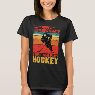 Nooit een meisje onderschatten dat de hekkensnij s t-shirt