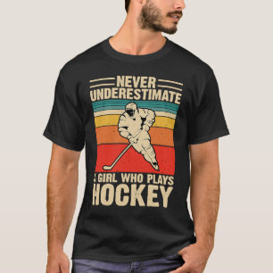 Nooit een meisje onderschatten dat de hekkensnij s t-shirt