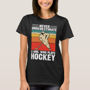 Nooit een meisje onderschatten dat de hekkensnij s t-shirt