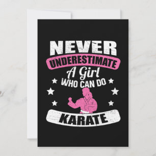 Nooit een meisje onderschatten dat Karate Gift kan Kaart