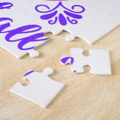 Nooit een meisje onderschatten dat Softball speelt Legpuzzel (Zijkant)