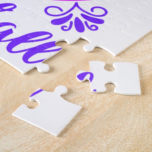 Nooit een meisje onderschatten dat Softball speelt Legpuzzel (Zijkant)