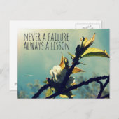 Nooit een mislukking altijd een les briefkaart (Voorkant / Achterkant)