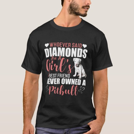 Nooit een Pit Bull grappig cadeau idee voor mannen T-shirt (Voorkant)