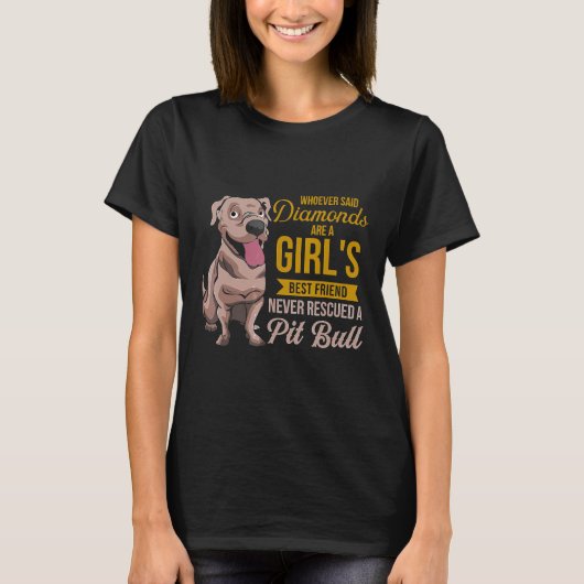 Nooit een Pit Bull Pit Bull Lover gered T-shirt (Voorkant)
