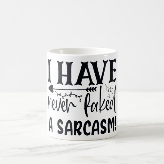 Nooit een Sarcasm Funny Sarcastic Quote Sassy gefl Koffiemok (Center)