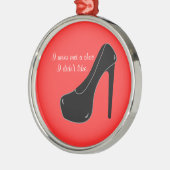 Nooit een schoen ontmoet metalen ornament (Links)