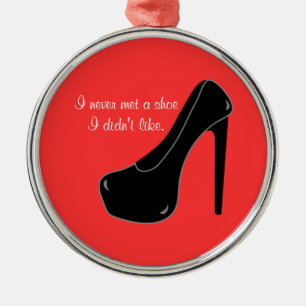 Nooit een schoen ontmoet metalen ornament