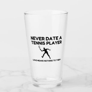 Nooit een tennisspeler glas