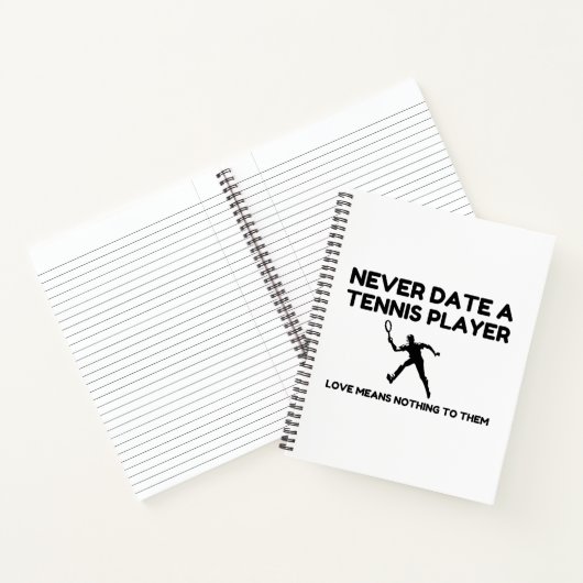 Nooit een tennisspeler notitieboek (Binnen)