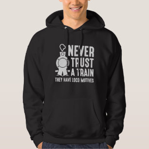 Nooit een trein vertrouwen hoodie