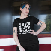 Nooit een trein vertrouwen t-shirt