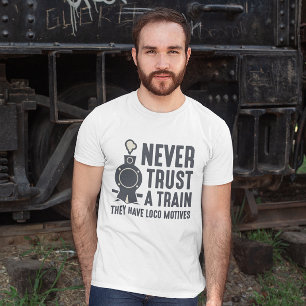 Nooit een trein vertrouwen t-shirt