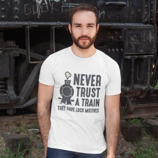 Nooit een trein vertrouwen t-shirt