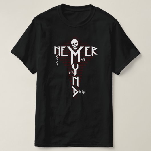 Nooit een vieze, harde Rocker Vandalized Black spe T-shirt (Design voorkant)