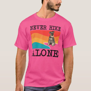 Nooit eenzame Miniatuur Schnauzer Grafische Hikin T-shirt