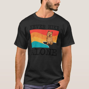 Nooit eenzame Norwich Terrier Graphic Hiking Hike T-shirt