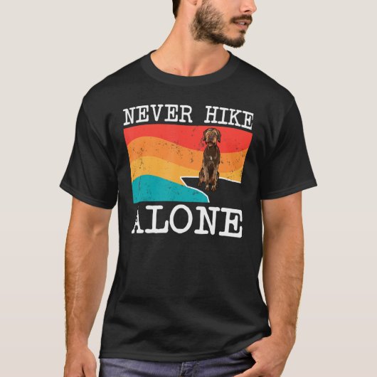 Nooit eenzame Wirehaered Pointing Griffon Graph T-shirt (Voorkant)
