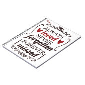 Nooit eerder vergeten Spiral Foto Notitieboek (Linkerzijde)