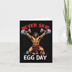 Nooit Eierdag Overslaan Tee Funny Jezus Pasen Gym  Kaart