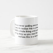 nooit einde maken aan mok van verhalen (Voorkant links)