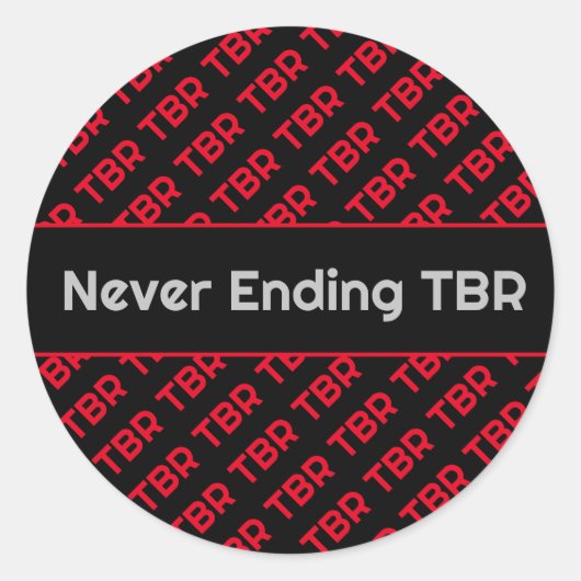 Nooit eindigend op TBR Ronde Sticker (Voorkant)