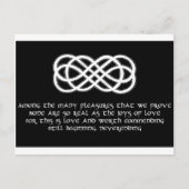 Nooit eindigende Keltische liefdesknoop en gedicht Briefkaart (Voorkant)
