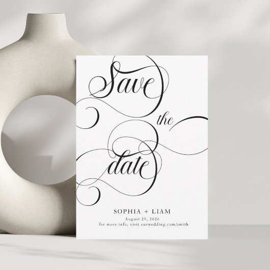 Nooit Eindigende Liefde | Moderne kalligrafie Save The Date