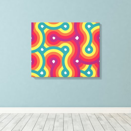 Nooit eindigende wervelingen canvas afdruk (Insitu (Houten vloer))