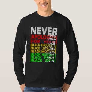 Nooit excuses maken voor zwartzijn, Maand van de z T-shirt