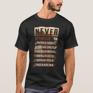 Nooit Excuses Zwarte Geschiedenis Maand BLM Melani T-shirt