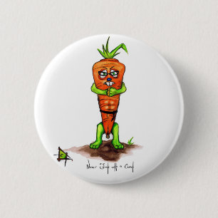 Nooit F**k met een Carrott-Button Ronde Button 5,7 Cm