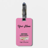 Nooit FA Happy Plane onderschatten - Lashes Bagagelabel (Achterkant verticaal)