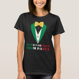 NOOIT FARFALLE VAN PASTA Italiaanse kleuren T-shirt