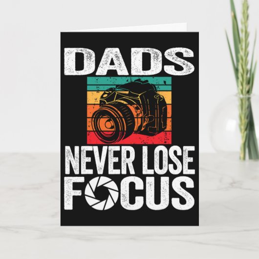 Nooit Focus Verliezen Camera Vaderdag Fotograaf Kaart (Voorkant)