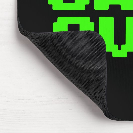 'Nooit GAME OVER' retro 80s computer geek's Muismat (Hoek)