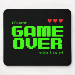 'Nooit GAME OVER' retro 80s computer geek's Muismat