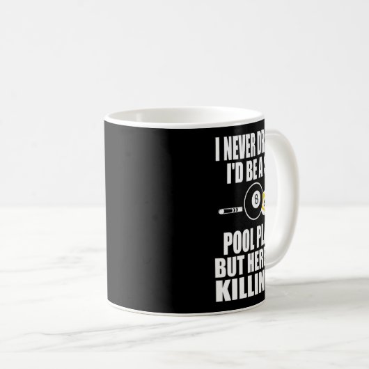 Nooit gedroomd dat het een leuk biljartcadeau zou koffiemok (Voorkant rechts)