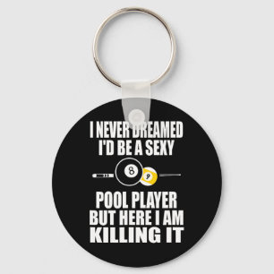 Nooit gedroomd dat het een leuk biljartcadeau zou sleutelhanger
