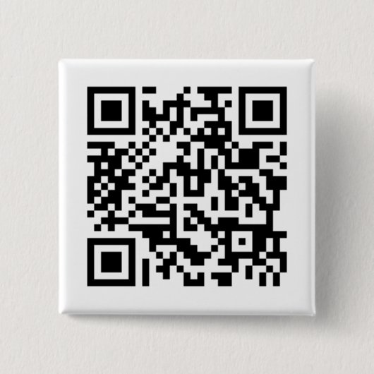 'Nooit geef je op' Rick Roll QR Code Button (Voorkant)