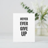 Nooit geef ooit op briefkaart (Staand voorkant)