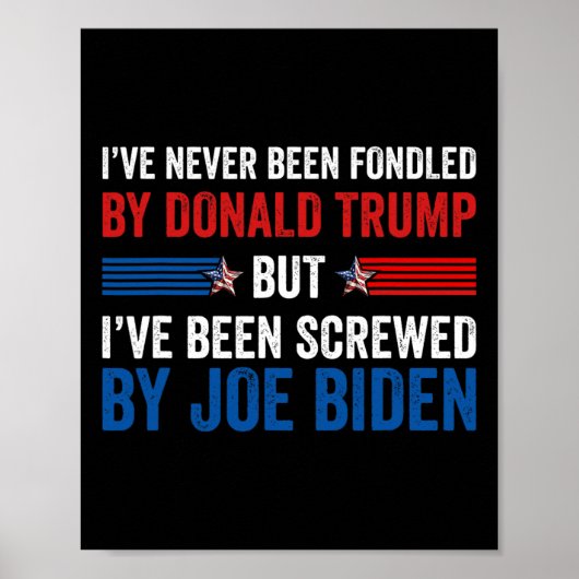 Nooit geflikt door Donald Trump maar Joe Biden 2 Poster (Voorkant)