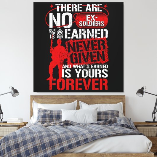 Nooit gegeven canvas afdruk (Insitu (Slaapkamer))