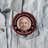 Nooit gemist maar nooit vergeten begrafenisbode Bu Ronde Button 4,0 Cm (In situ)