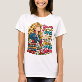 Nooit Genoeg Boeken Kinderen Retro Lezen T-shirt