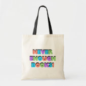 Nooit genoeg Boeken, overhemden en cadeaus Tote Bag (Voorkant)